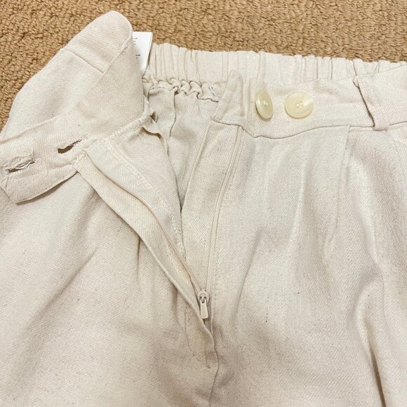OAK + FORT Wide Leg Pants Cream – Size S - Picture 6 of 10